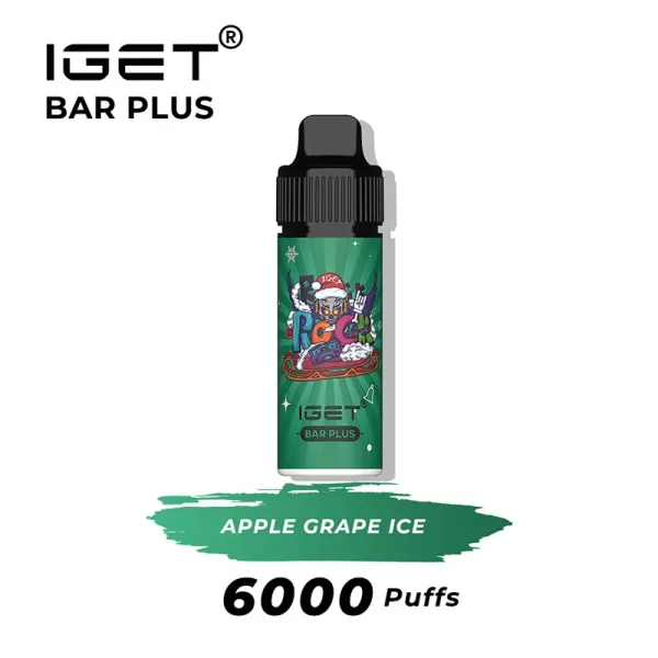 apple grape ice iget bar plus 6000 puffs