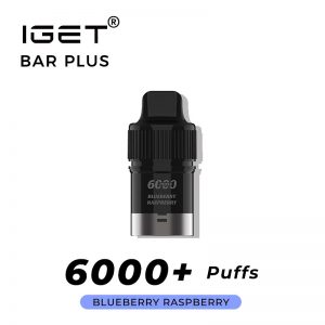 blueberry raspberry iget bar plus 6000 puffs pod
