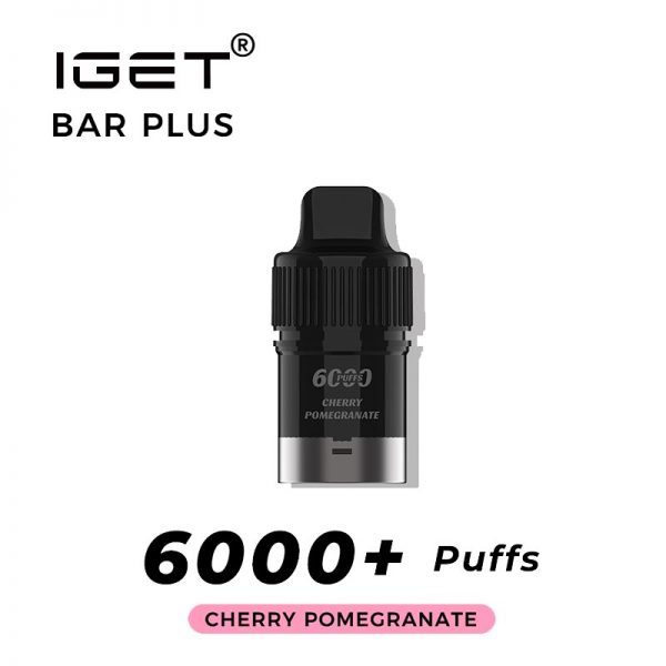 cherry pomegranate iget bar plus 6000 puffs pod