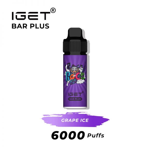 grape ice iget bar plus 6000 puffs kits