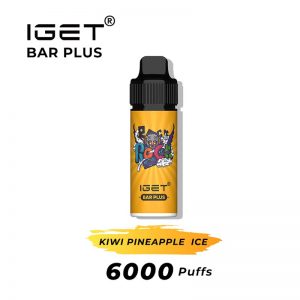 kiwi pineapple ice iget bar plus 6000 puffs kits