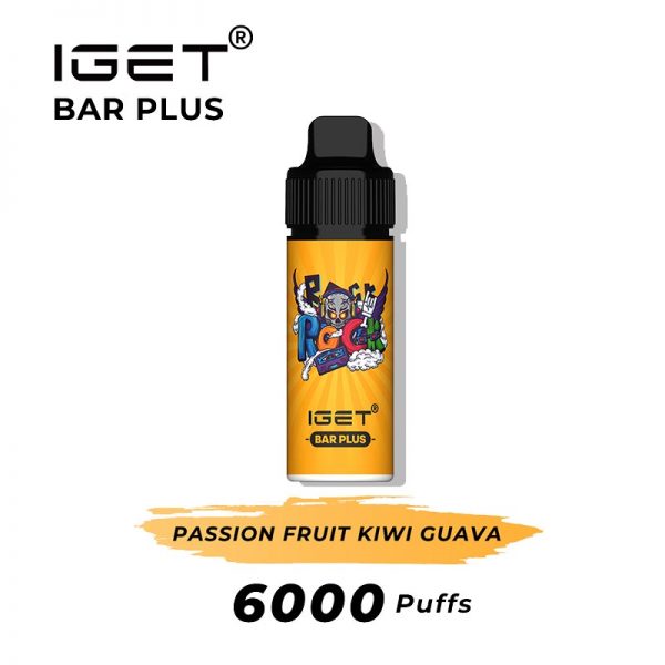 passion fruit kiwi guava iget bar plus 6000 puffs kits