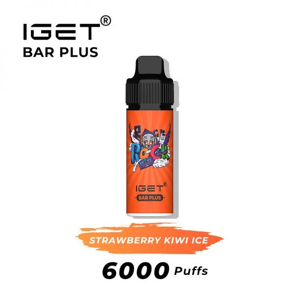 strawberry kiwi ice iget bar plus 6000 puffs kits
